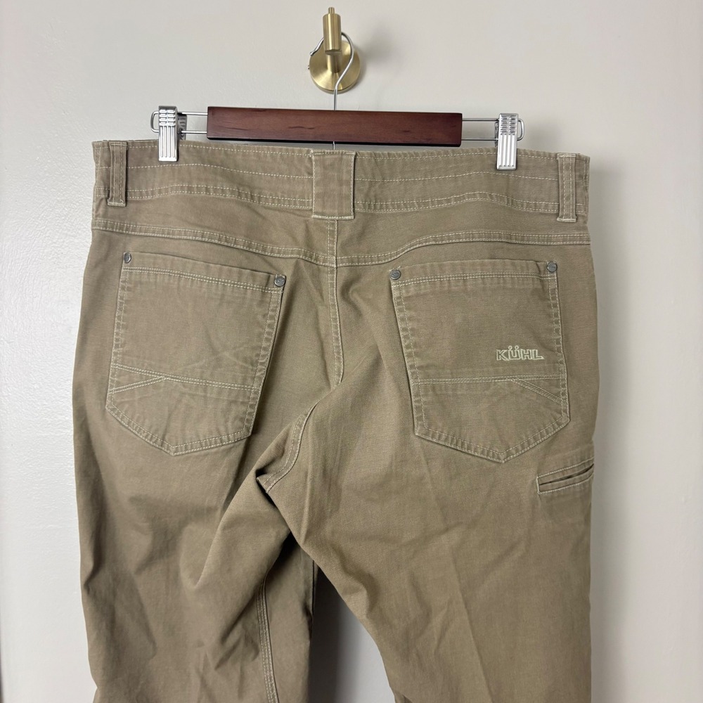 Kuhl Kanvus Jeans Mens 36x31 Khaki Brown Canvas Gorpcore Outdoor - Picture 6 of 11